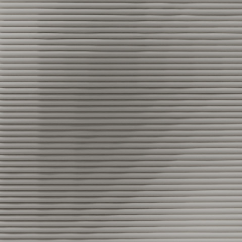 A close-up of the planter wall at actual size, rendered from its G-code: rounded extrusion lines that step where the toolpath turns at a dimple's edge.