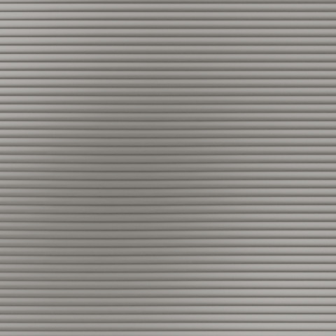The same close-up rendered from the STL: evenly spaced, identical grooves.